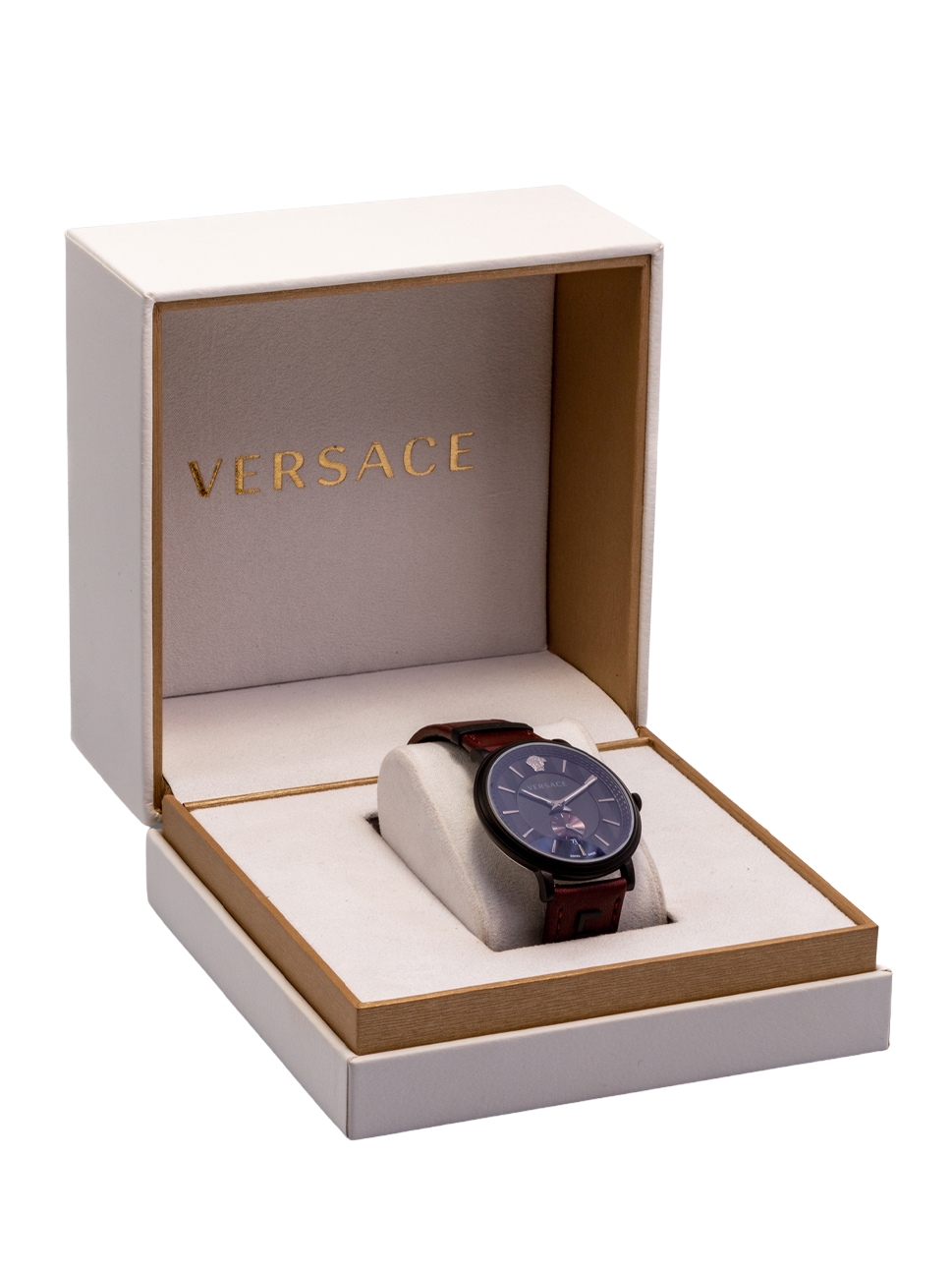 Versace Women"s V Circle Watch, VBQ040017, Black Brown, 42mm