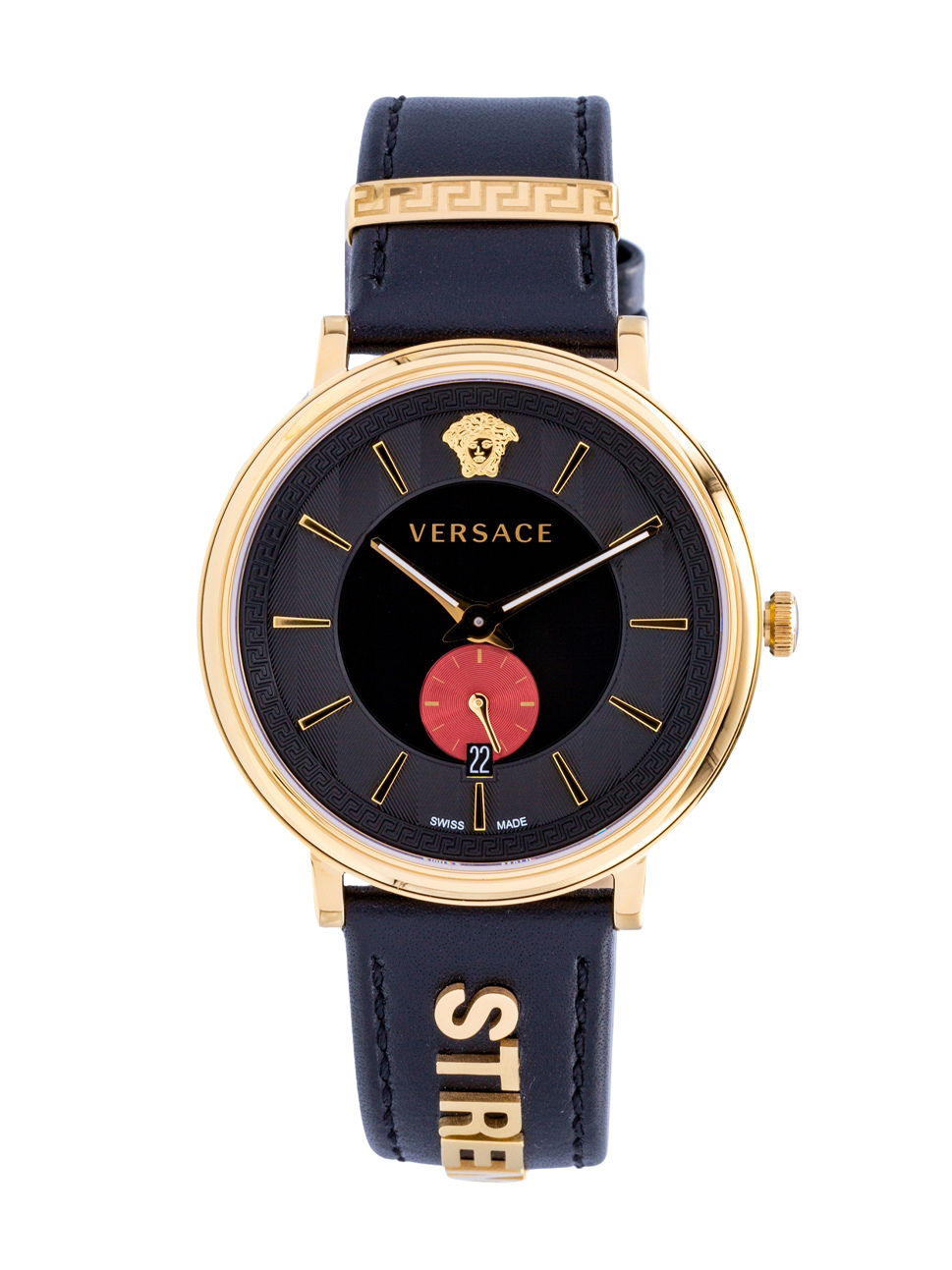 Versace Women"s V Circle Watch, VBQ050017, Black, 42mm