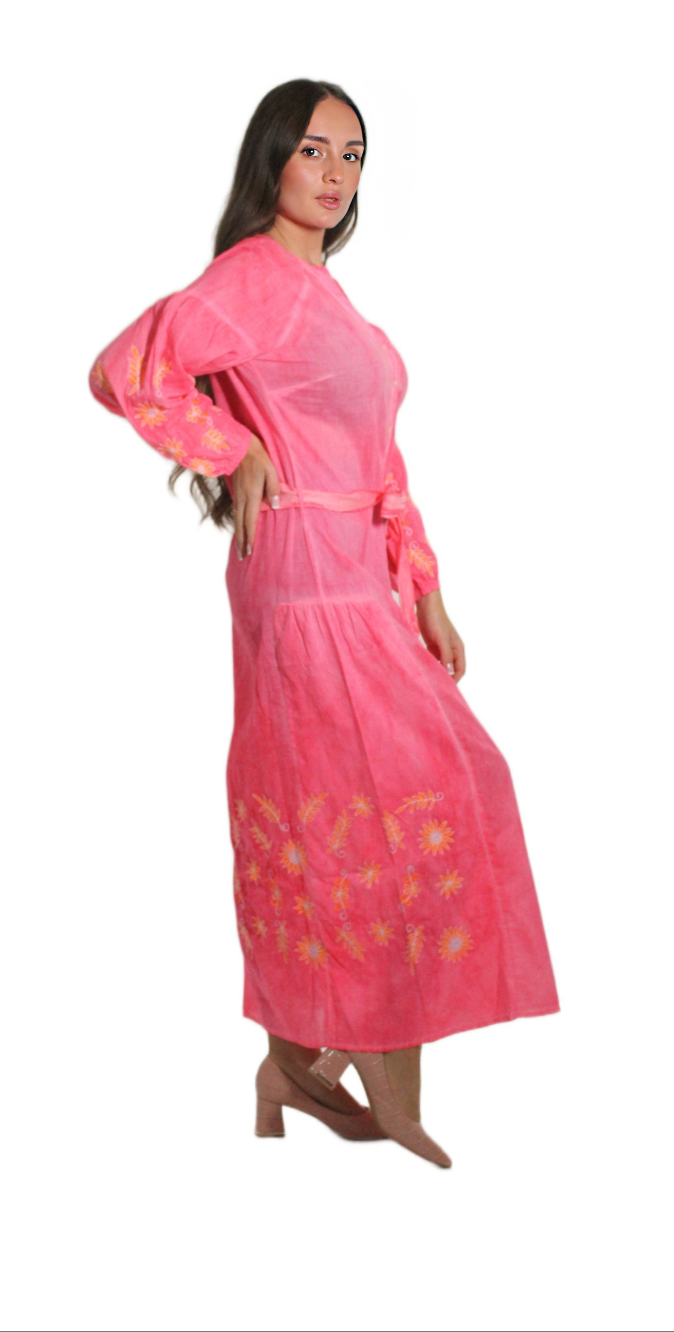 ANTIQUE DYED LONG DRESS VZG-0001 AFTERSHOCK LONDON