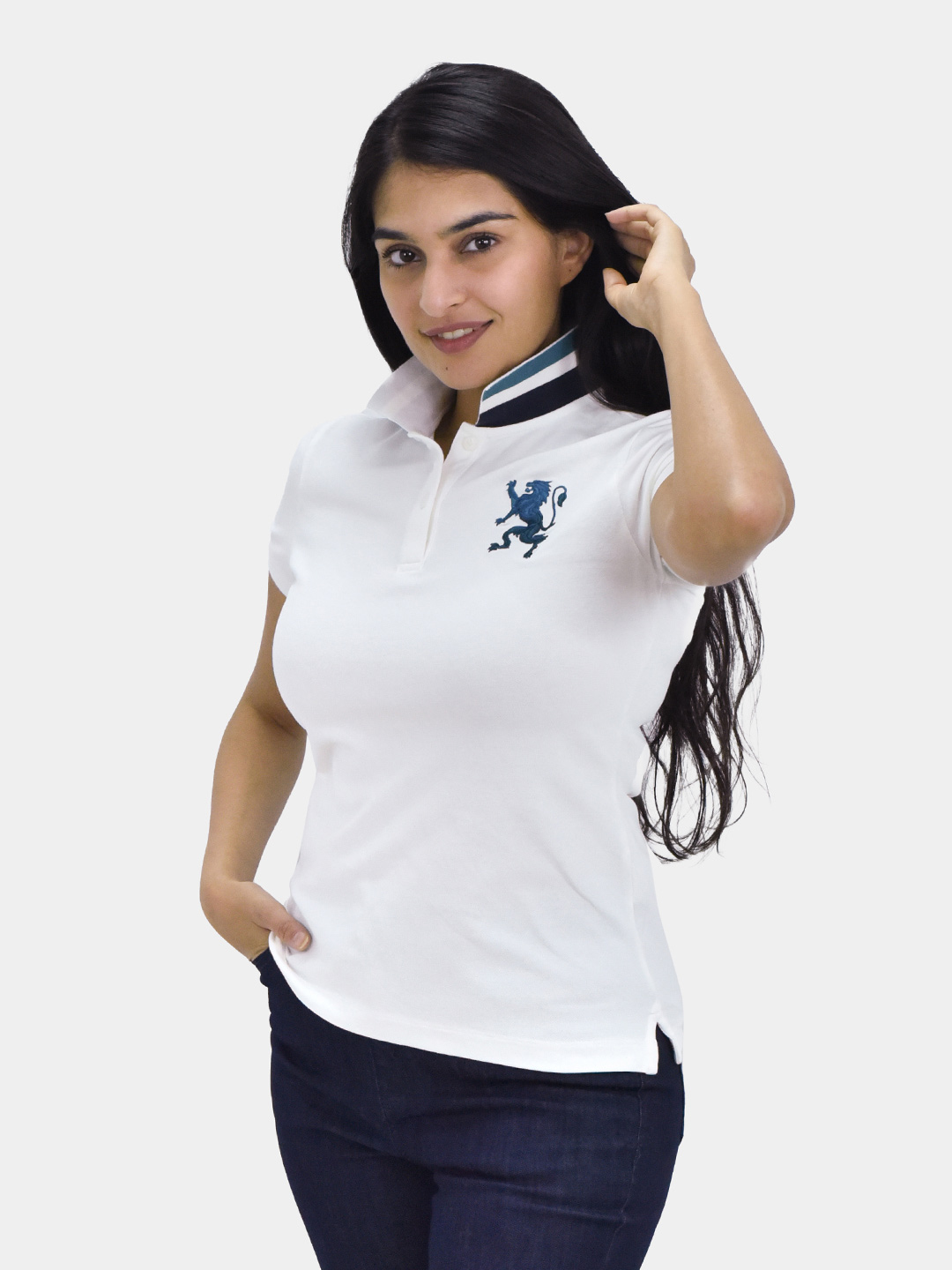 Women"s 3D Lion Polo-Multi Color