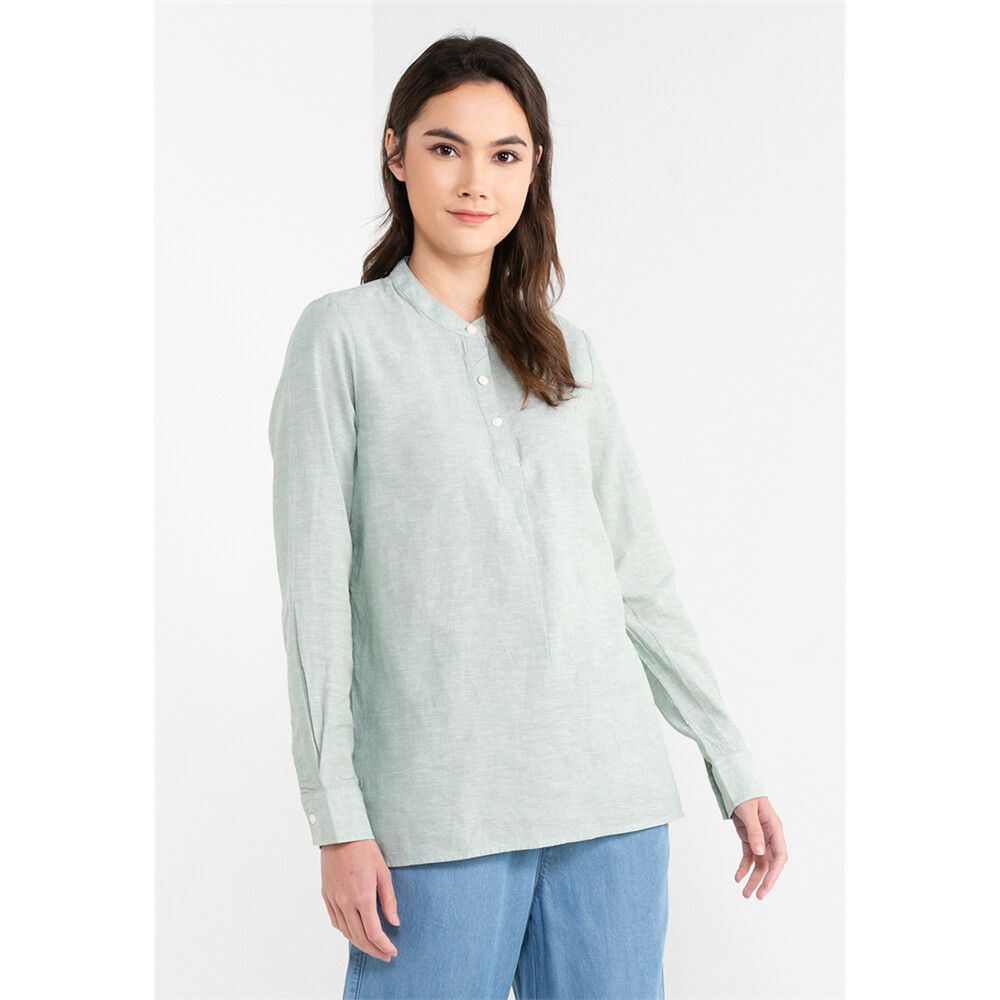 Women"s Cotton Linen Comfort Fit Shirt