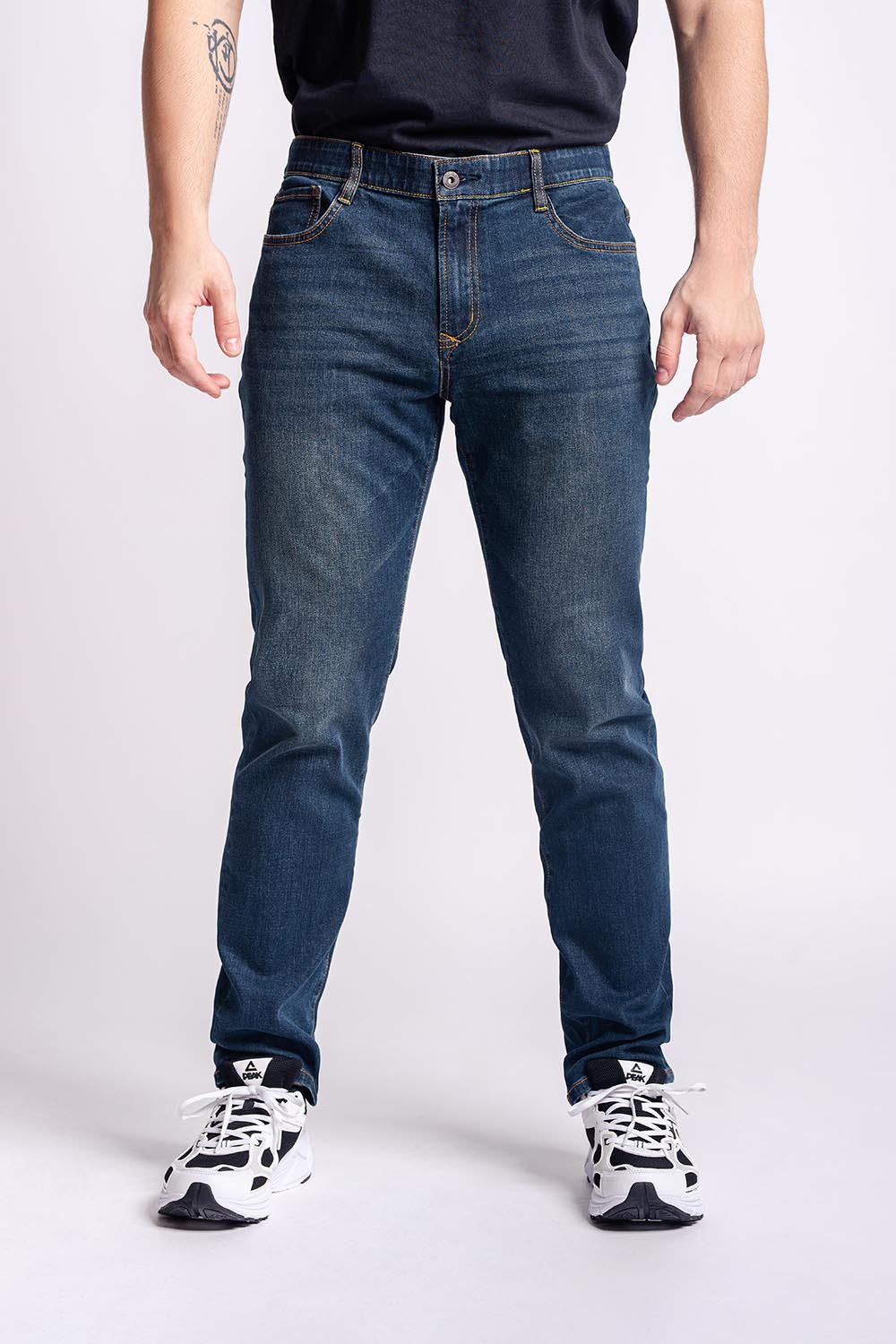 WOVEN DENIM JEANS - MEN - Dark indigo2311750137504030