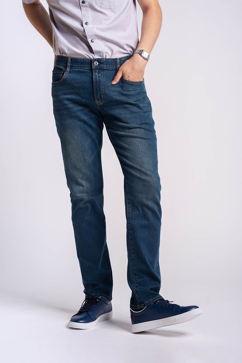 WOVEN DENIM JEANS - MEN - Indigo2311750147503030