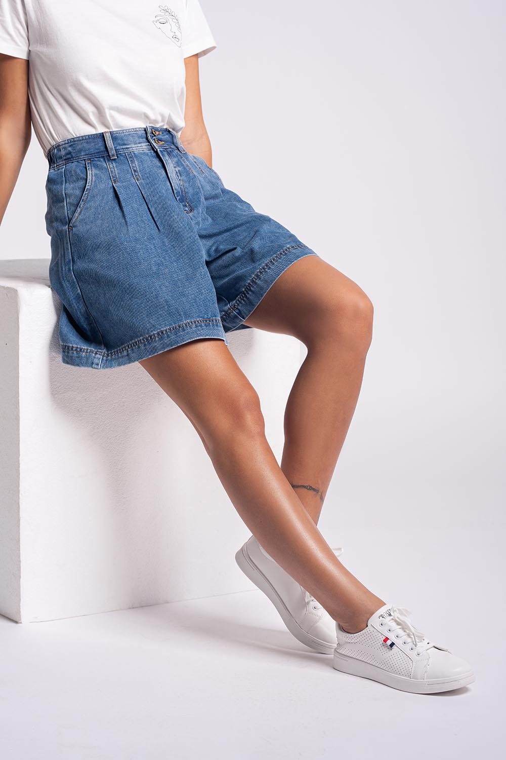 WOVEN DENIM SHORTS - LADIES2312600017503026