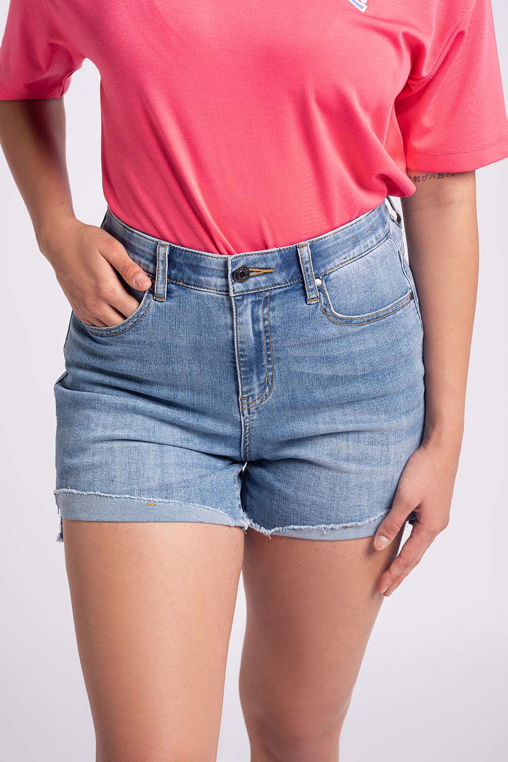 WOVEN DENIM SHORTS - LADIES2312610027501026