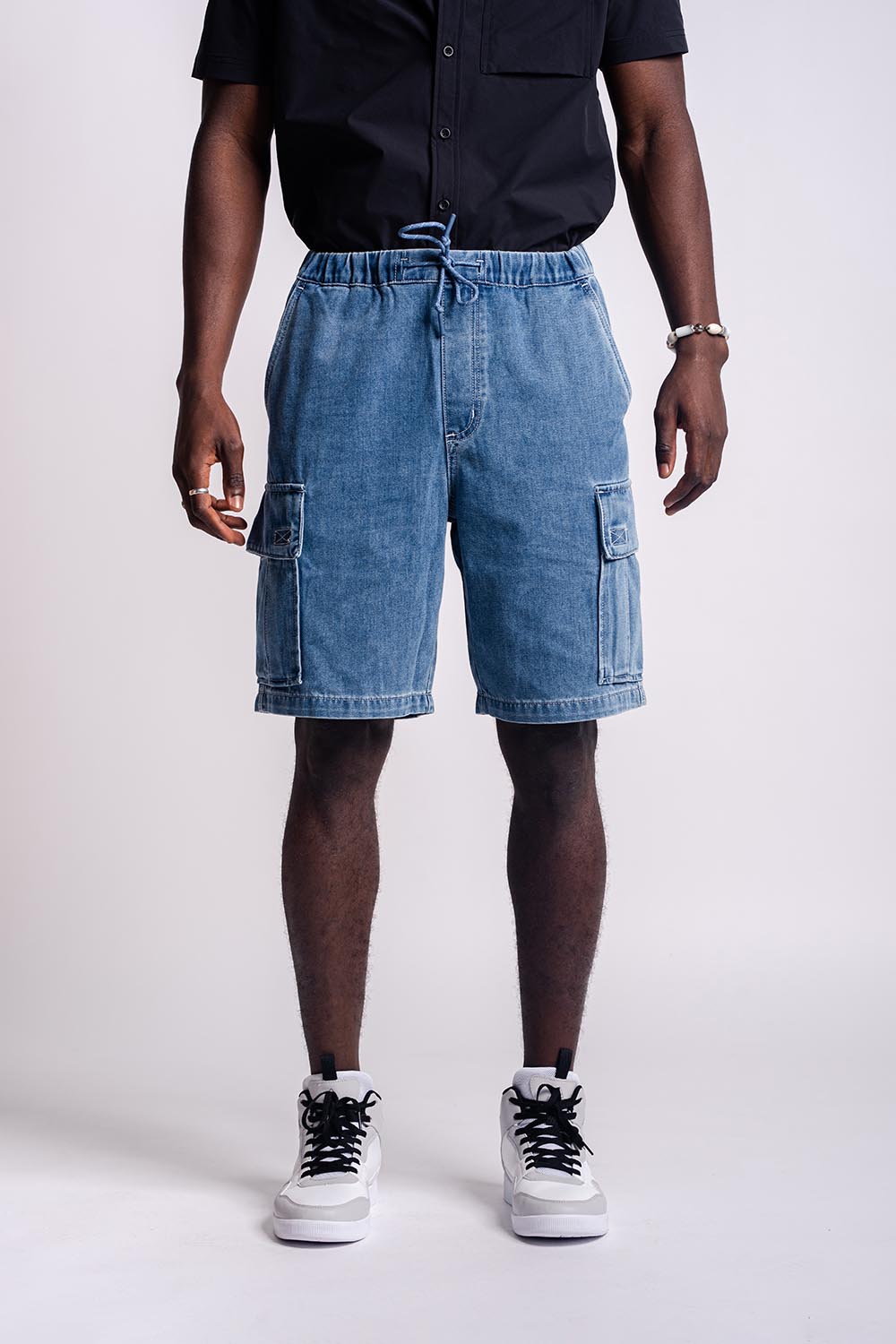 WOVEN DENIM SHORTS - MEN
