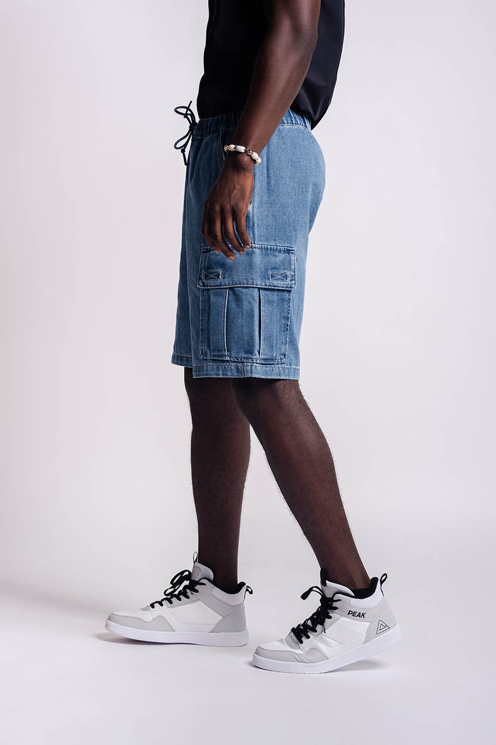 WOVEN DENIM SHORTS - MEN