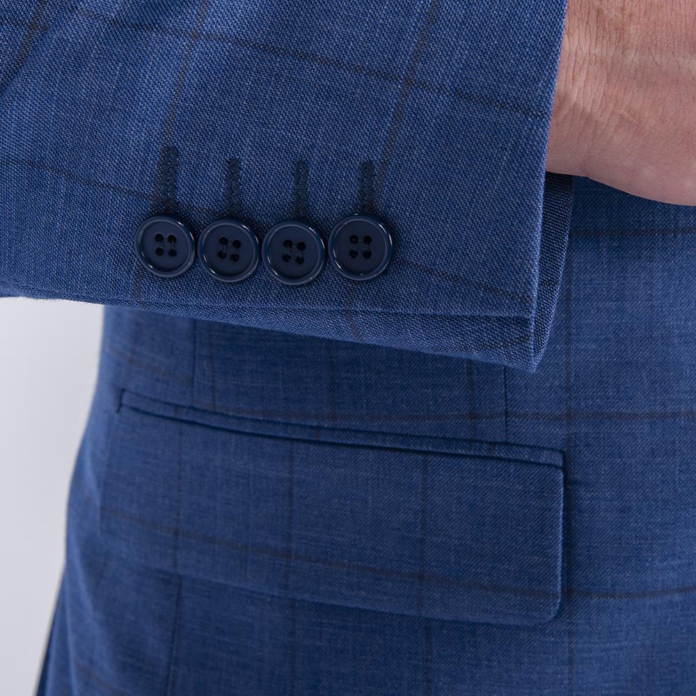MENS WOOL SUIT WITH VEST FABIO COLLECTION -LIGHT BLUE-58
