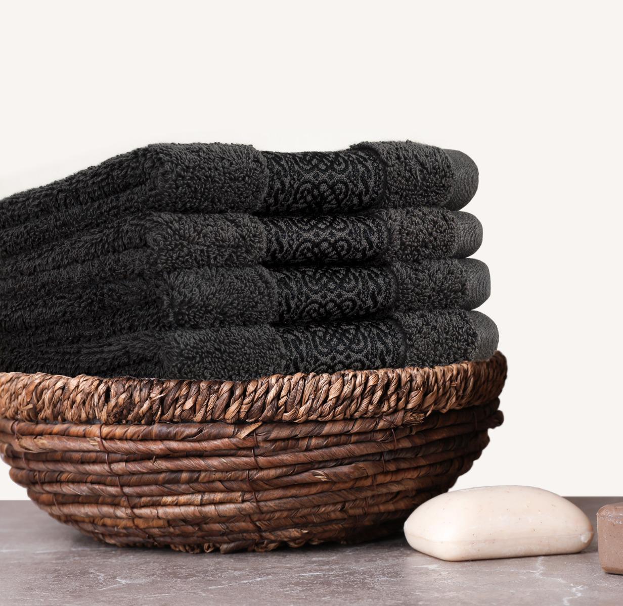 ARABESQUE WASH CLOTH 33X33CM GREY