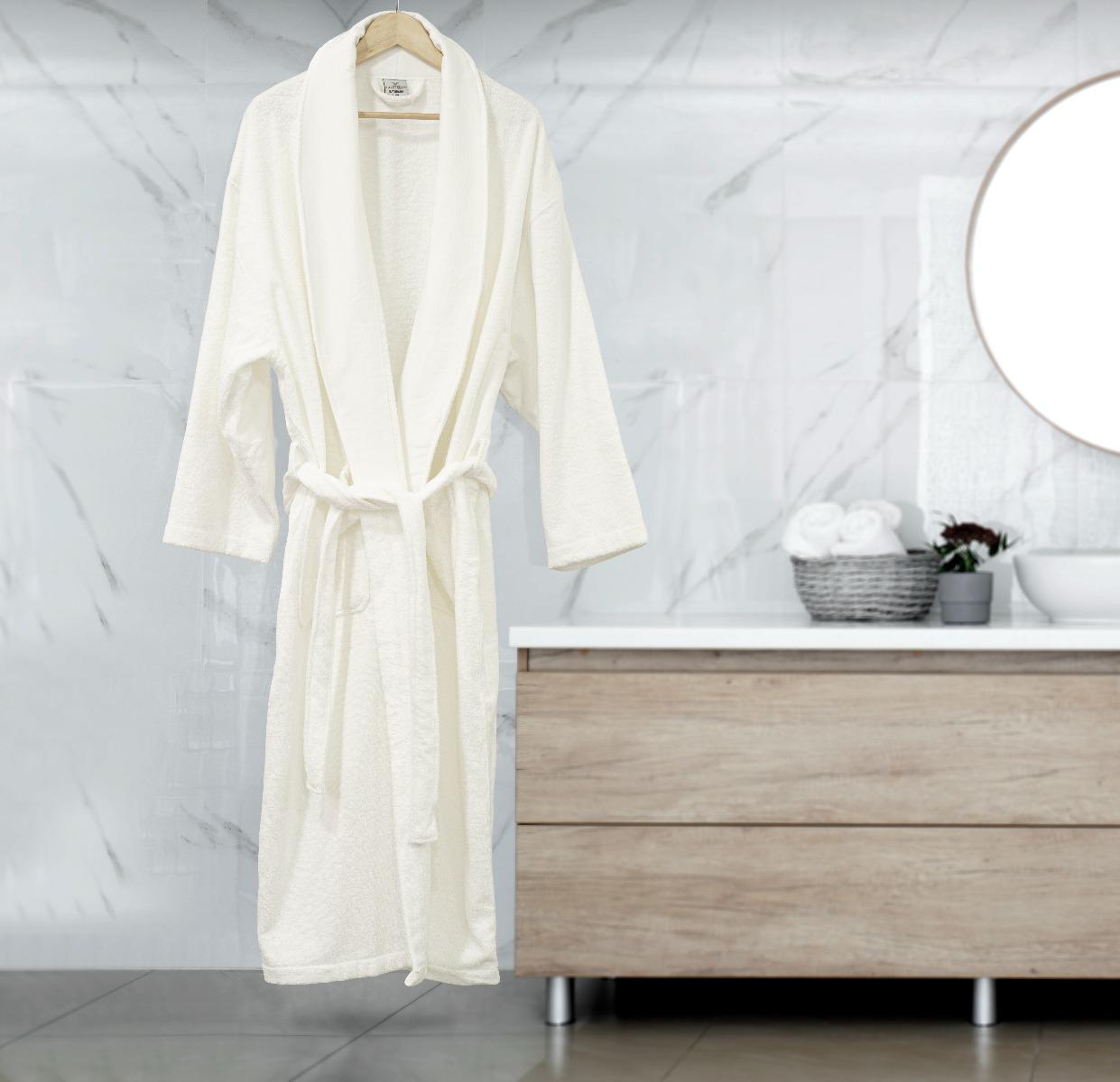 PLAIN BATHROBE TERRY 400GSM S/M WHITE