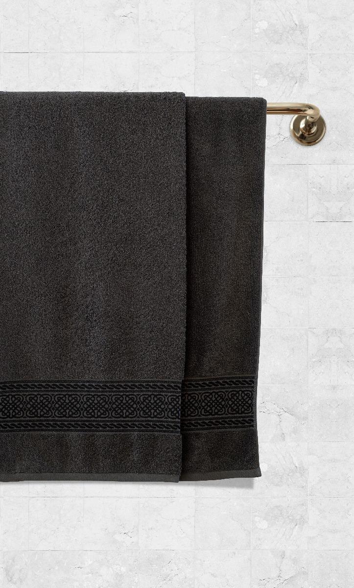 ARABESQUE BATH SHEET 81X163CM GREY