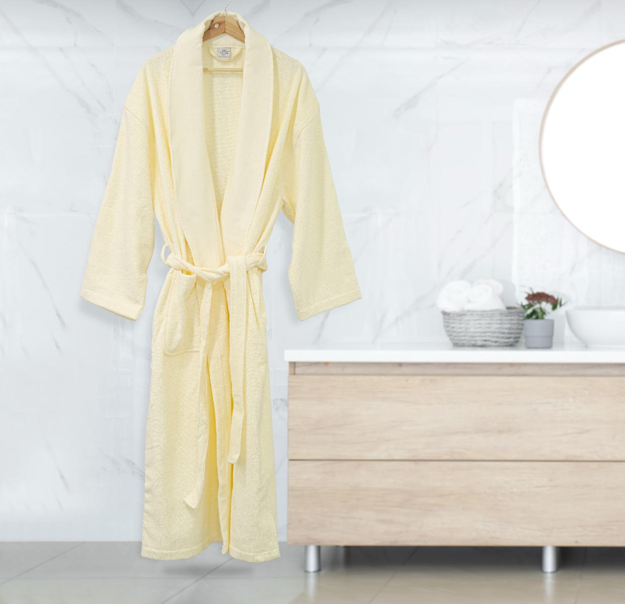 PLAIN BATHROBE TERRY 400GSM L/XL IVORY