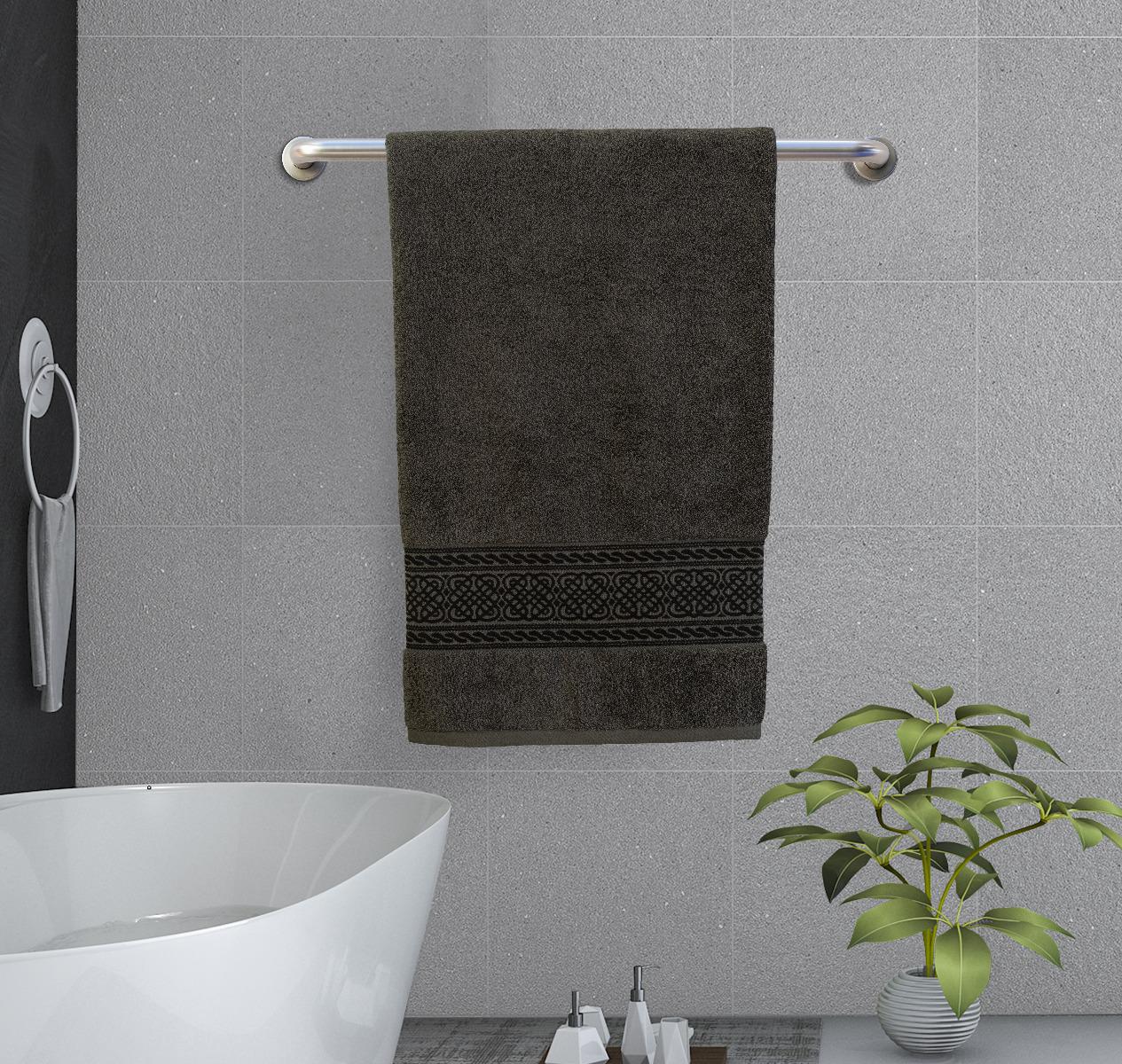 ARABESQUE BATH SHEET 81X163CM GREY