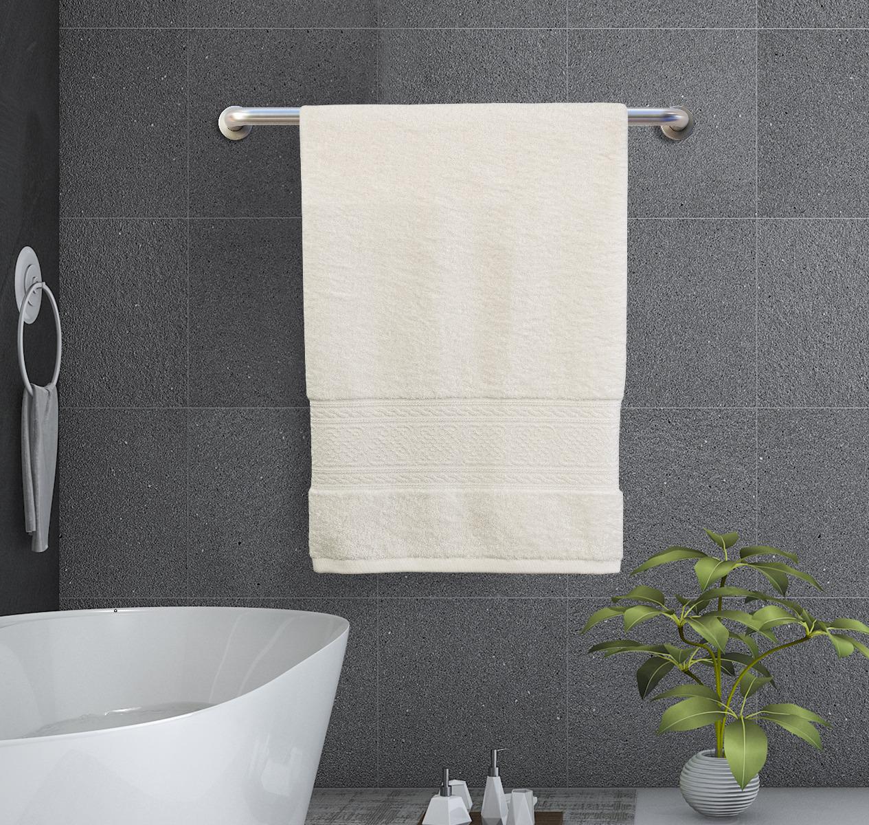 ARABESQUE BATH SHEET 81X163CM WHITE