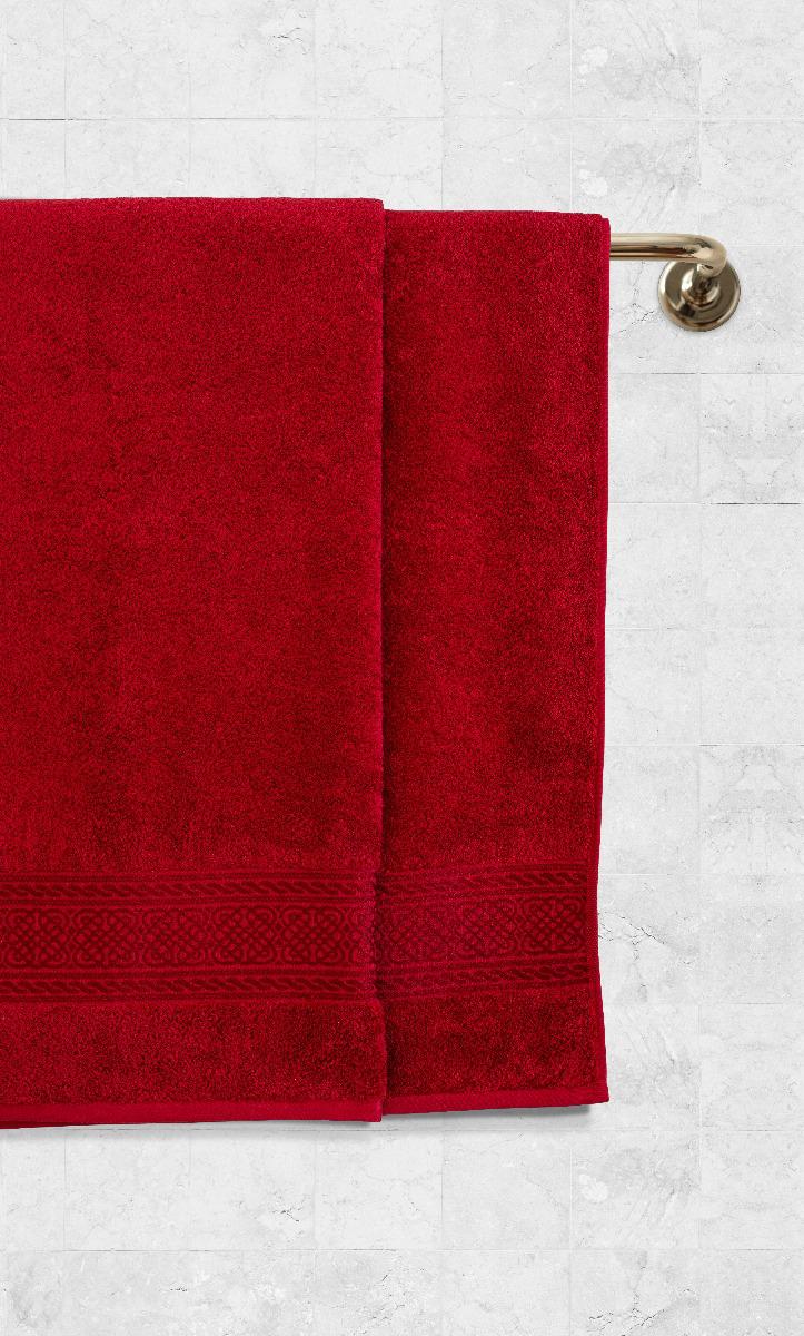 ARABESQUE BATH SHEET 81X163CM BURGUNDY