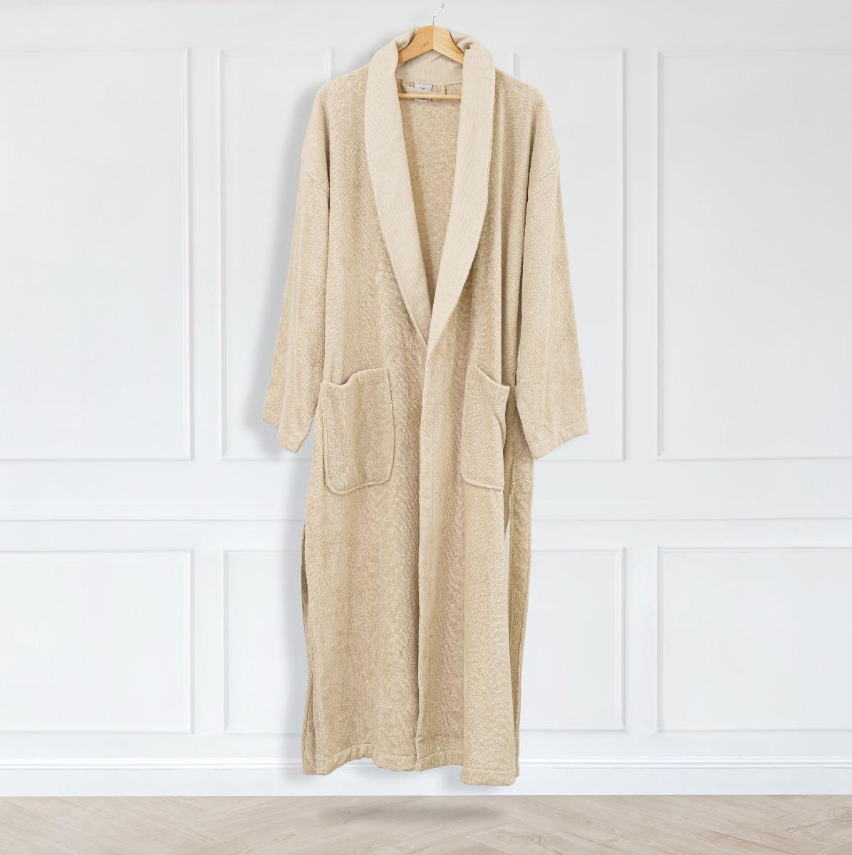 PLAIN BATHROBE TERRY 400GSM S/M BEIGE