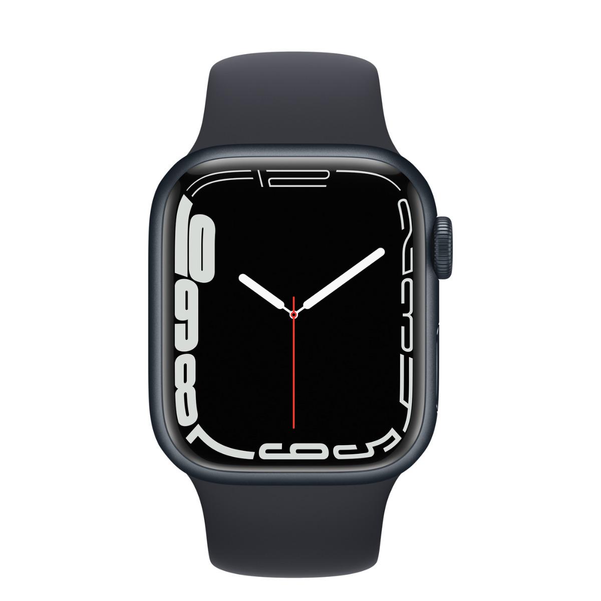 Apple Watch Series 7 (GPS, 41mm) - Midnight Aluminium Case, Midnight Sport Band
