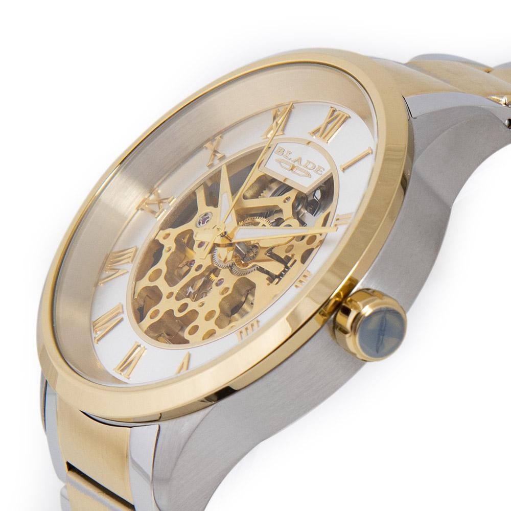 BLADE Falco Sempre SS 3604G2TWT TT Gold SS Case and Band Men"s Watch