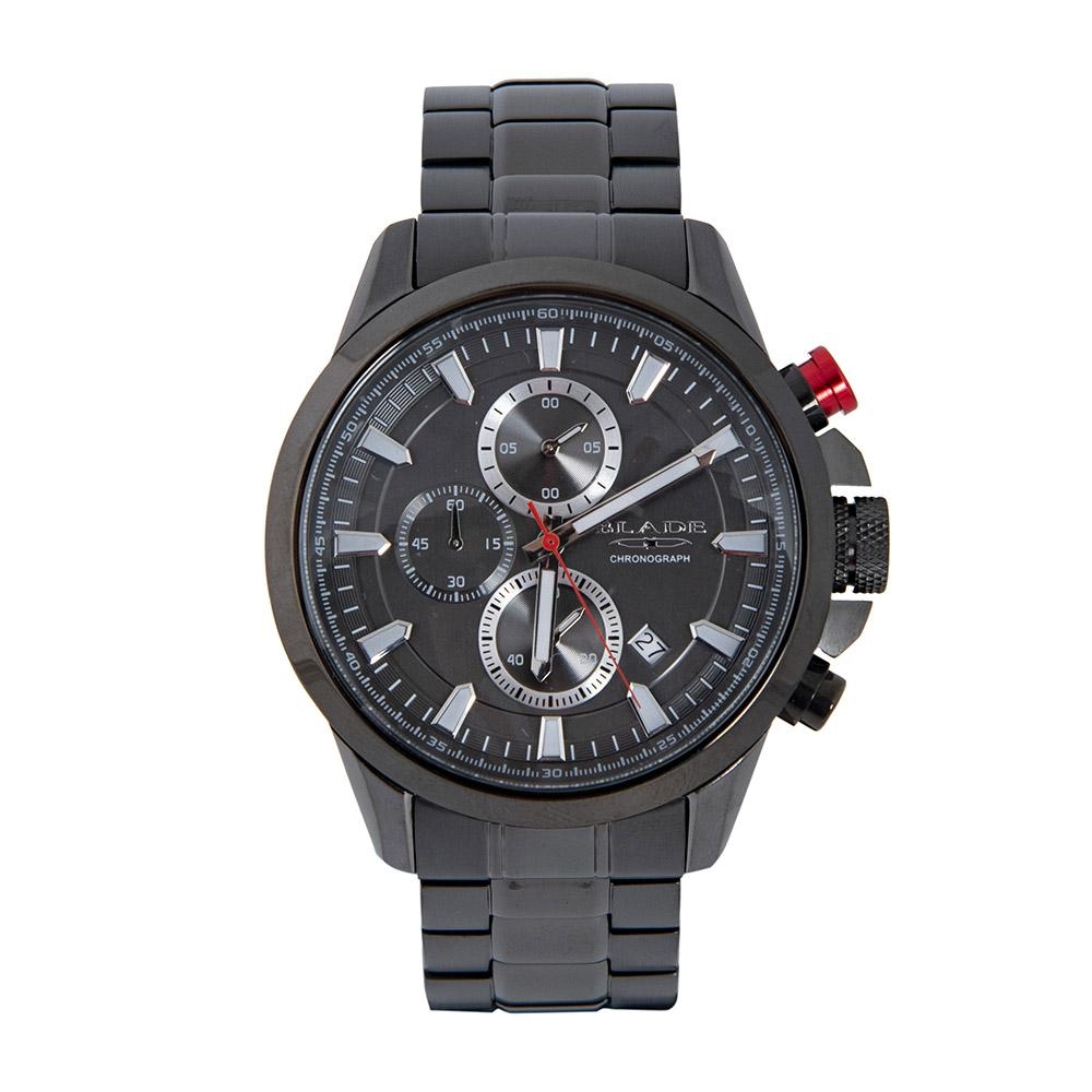 BLADE Intrepid Bronco 3589G2AGA Gun SS Case and Band Men"s Watch