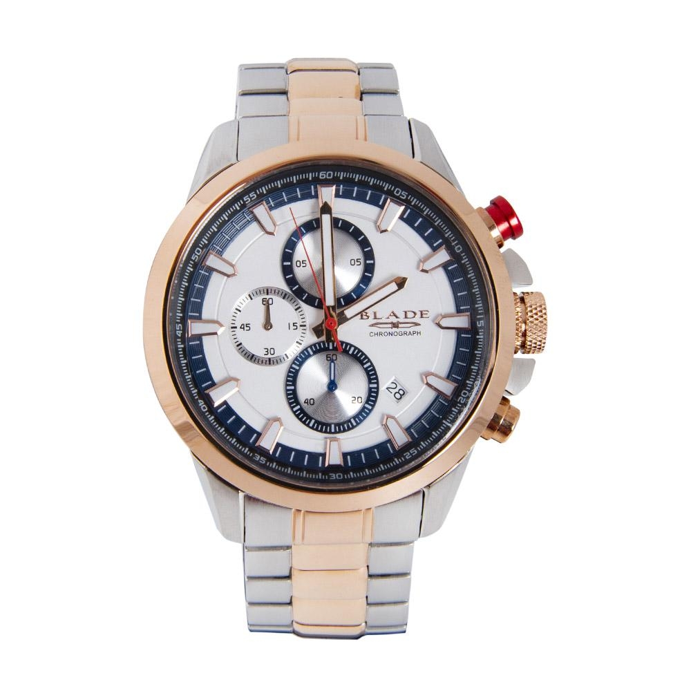 BLADE Intrepid Bronco 3589G2UBU TT Rose SS Case and Band Men"s Watch