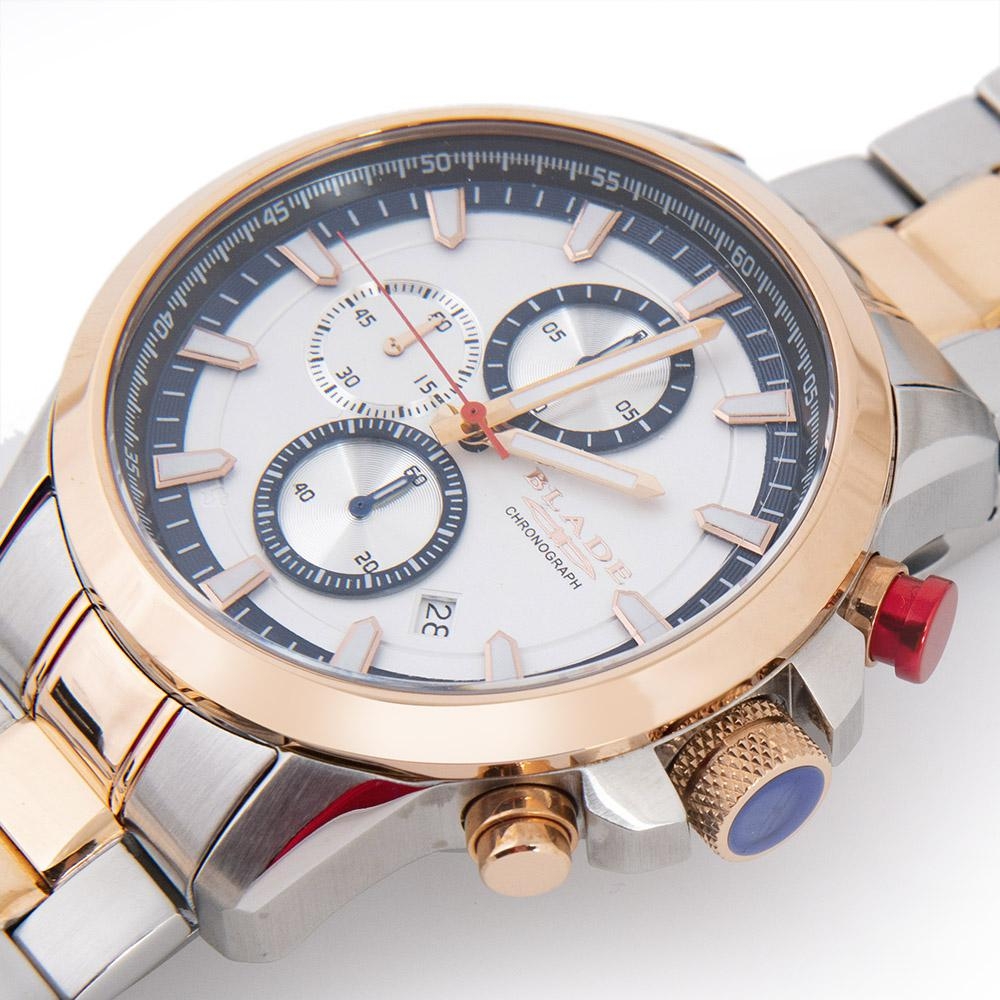 BLADE Intrepid Bronco 3589G2UBU TT Rose SS Case and Band Men"s Watch