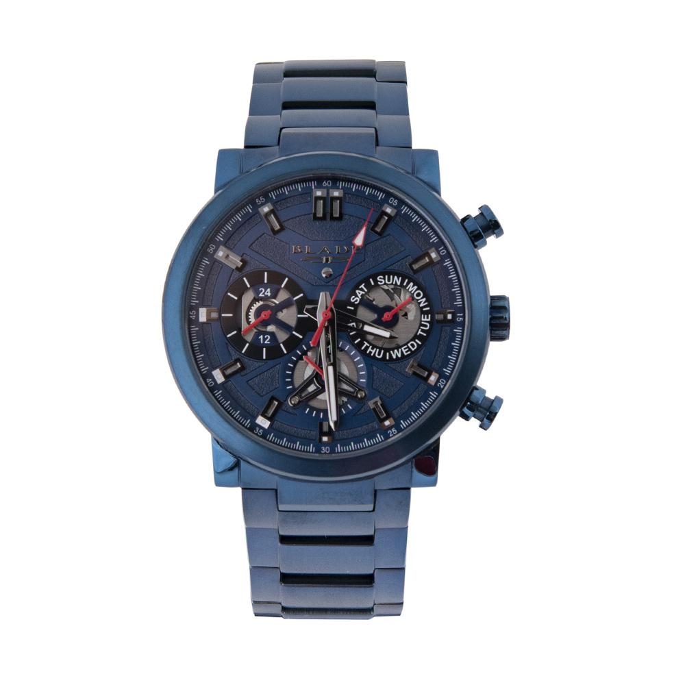 BLADE Aztec 3585G2BBB Blue SS Case and Band Multifunction Men"s Watch