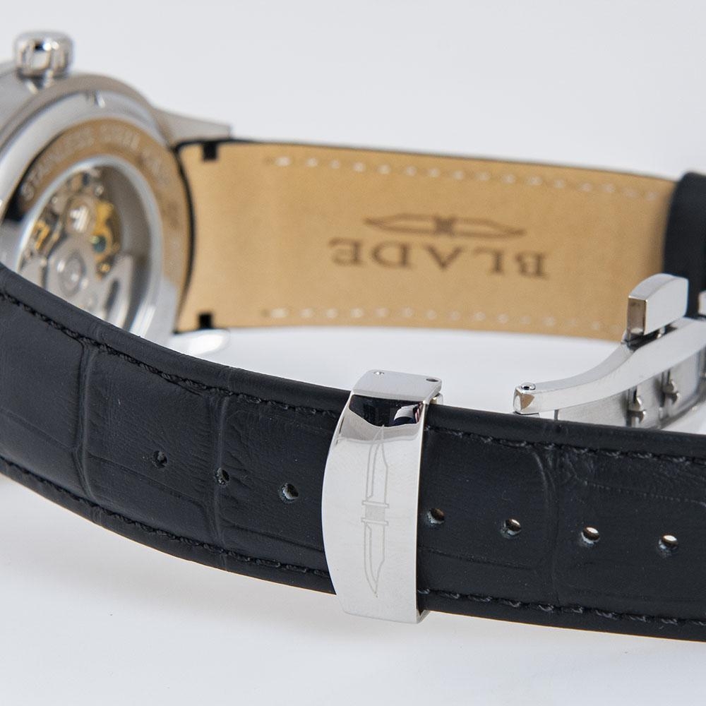 BLADE Falco Sempre 3605G1SWN SS Case Black Leather Strap Men"s Watch