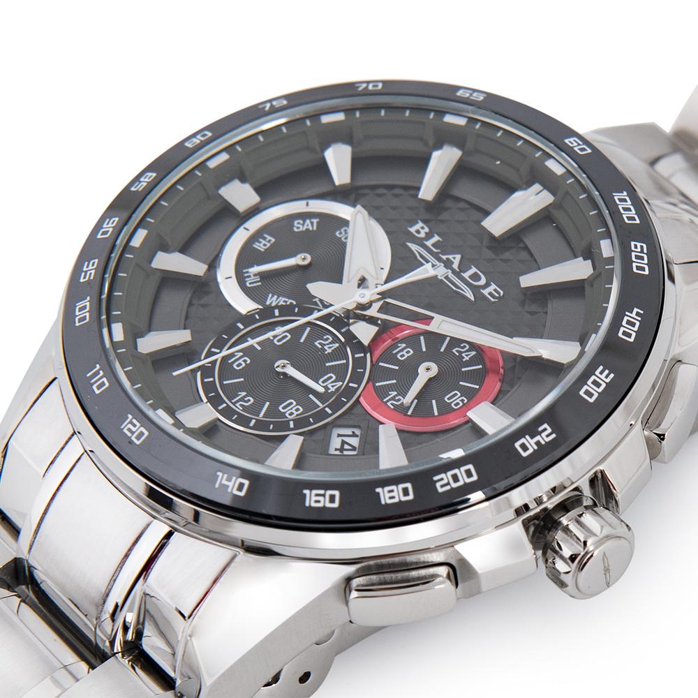 BLADE Impact SS 3566G2SNS Stainless Steel Case and Band Men"s Watch