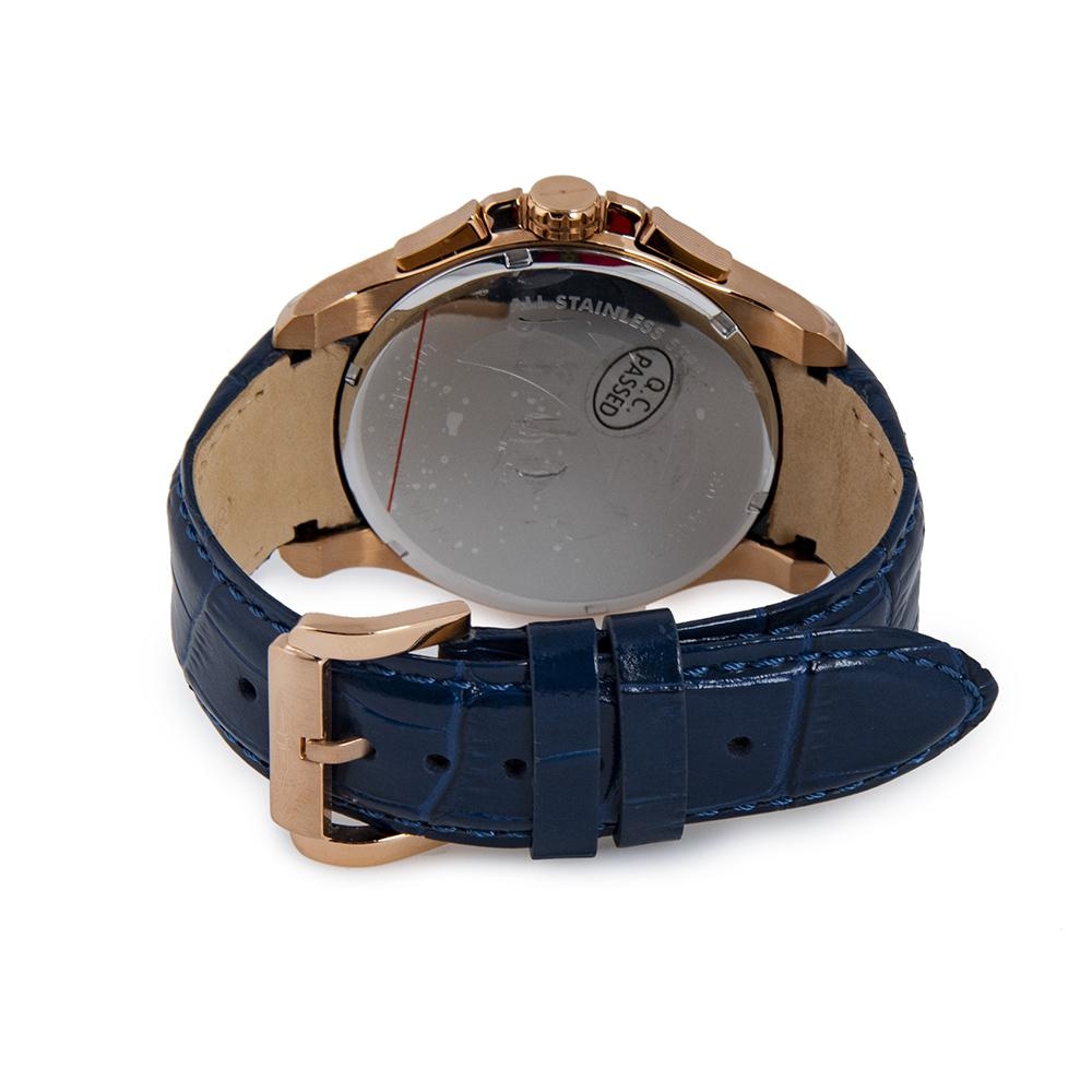 BLADE Magnify 3607G1RBB SS Case Blue Leather Strap Men"s Watch