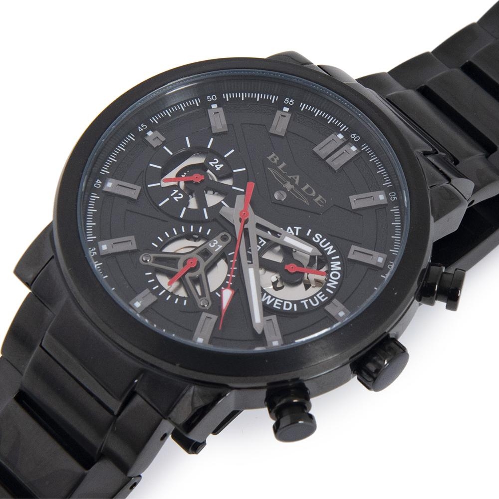 BLADE Aztec 3585G2NNN Black SS Case and Band Men"s Watch