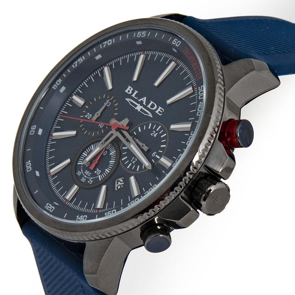 BLADE Verve 3564G5ABB SS Case Blue Silicon Strap Men"s Watch