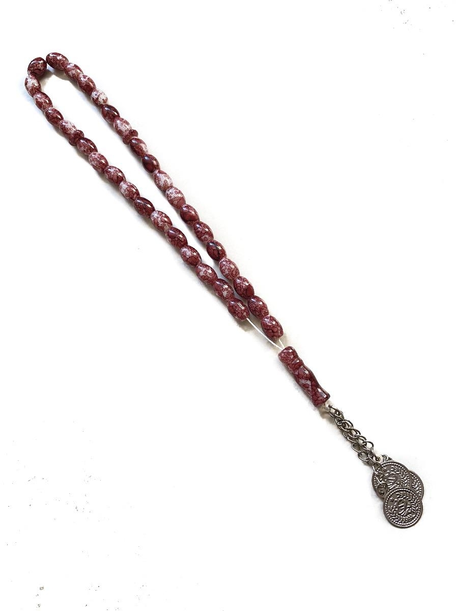 Prayer beads maroon rosary