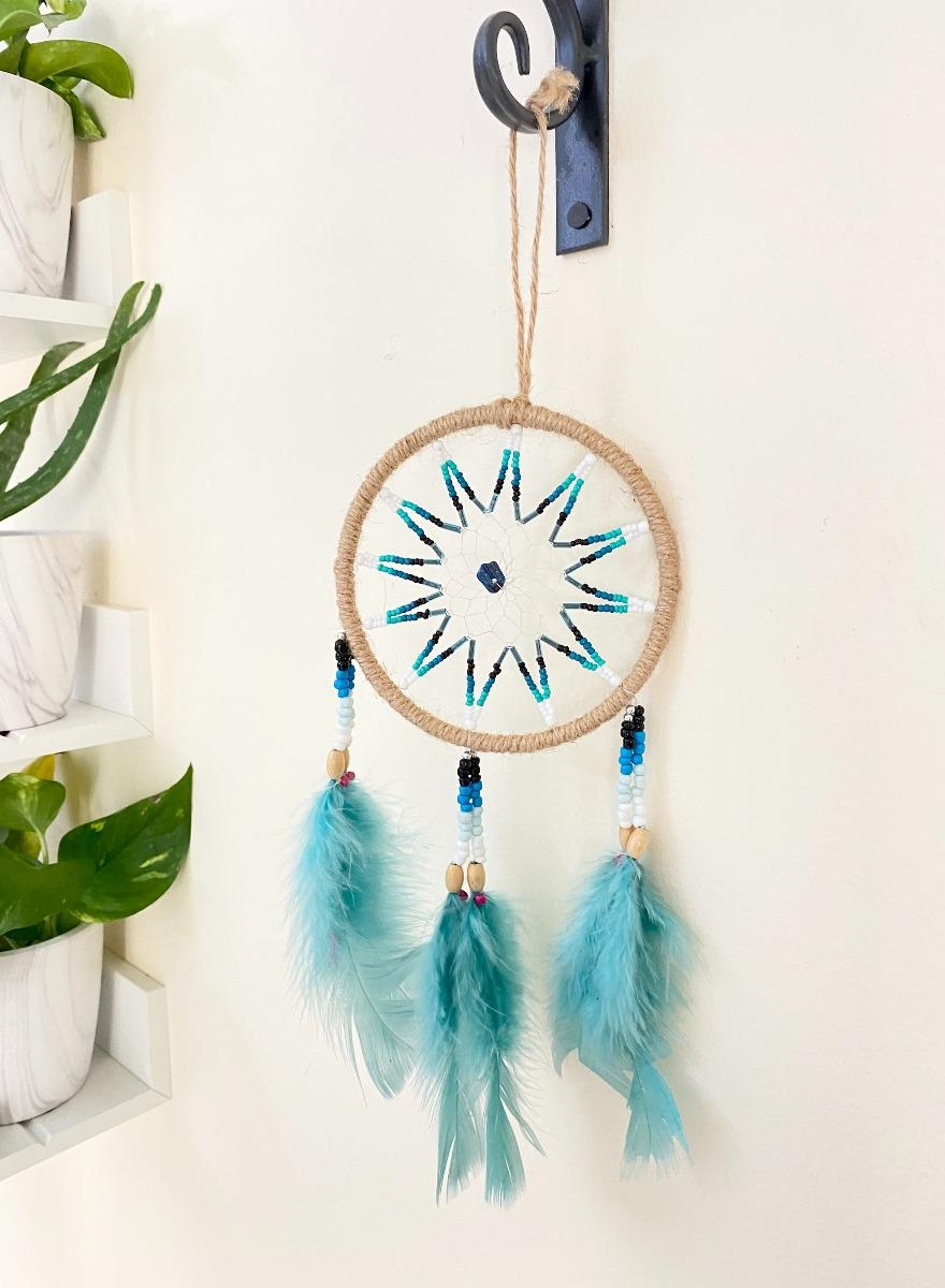 Blue Canvas Dream Catcher