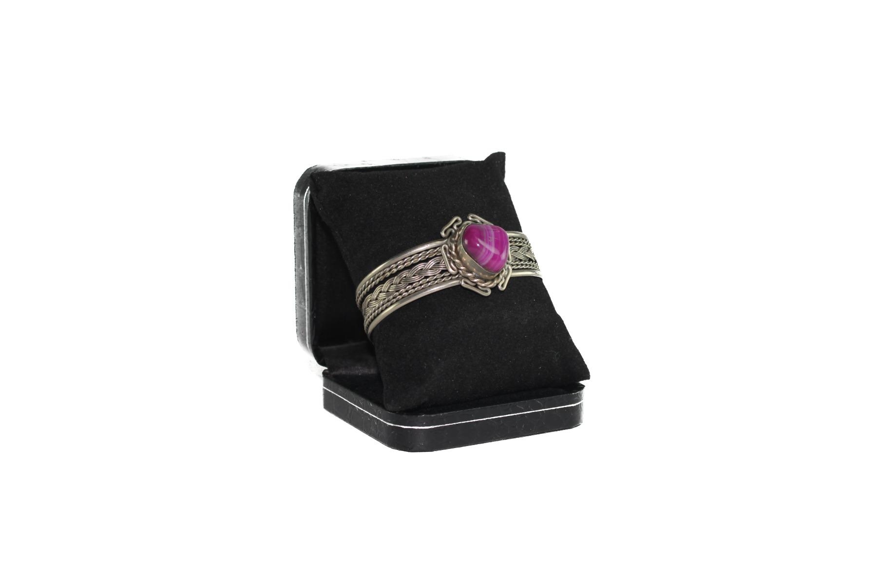 Agate stone bracelet pink