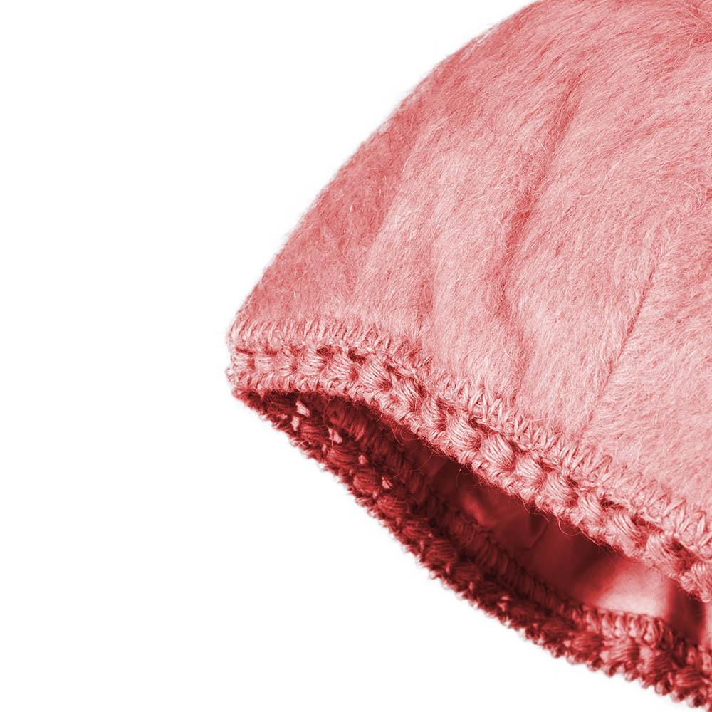 Pink womens hat wool beret