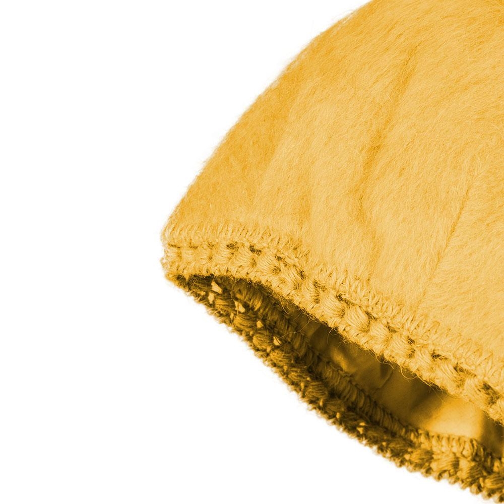 Womens beret dark yellow