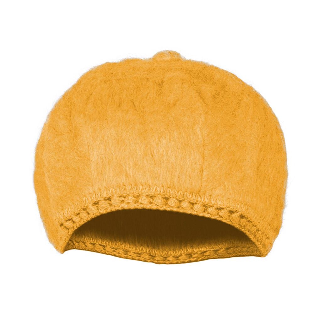 Womens beret dark yellow