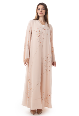 Abaya Trendy With Abstract Crystal