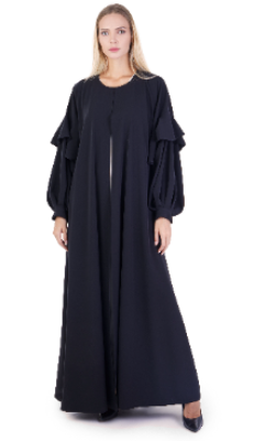 Cuff Sleeves Black Abaya