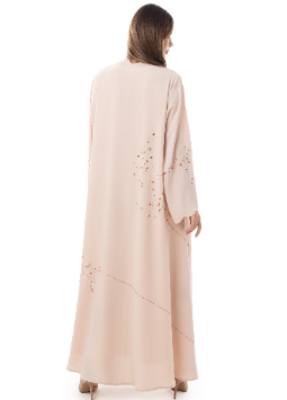 Abaya Trendy With Abstract Crystal