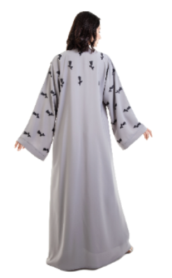 Abaya with Laser Cutting Design