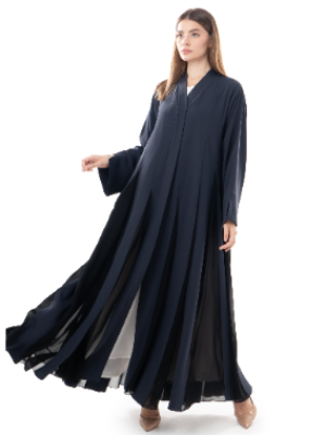 Elegant Black Pleated Abaya