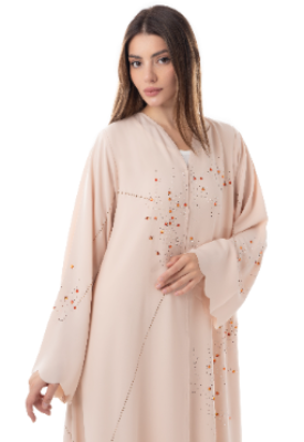 Abaya Trendy With Abstract Crystal