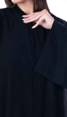 Neda Plain Abaya Front Open with Buttons