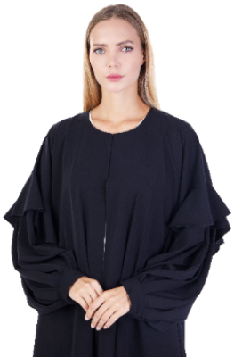 Cuff Sleeves Black Abaya