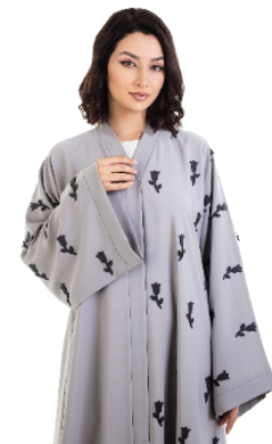 Abaya with Laser Cutting Design