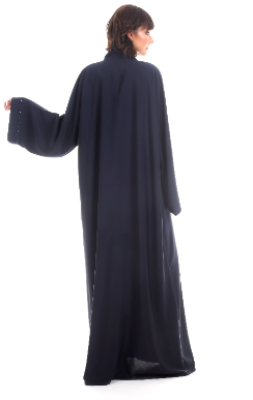 A-Line Crystalized Abaya Awesome Blue