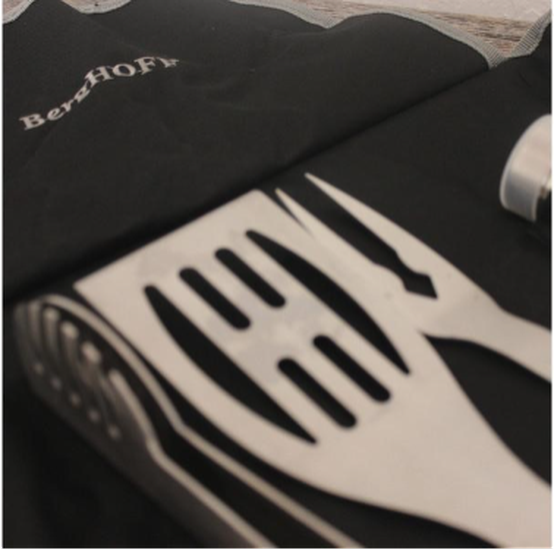 BergHOFF Cubo 9Pc Stainless Steel BBQ Set with Wrap