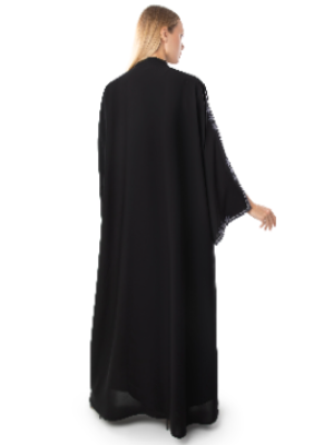 Embroidered Black Abaya Modest