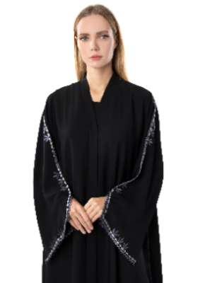Embroidered Black Abaya Modest